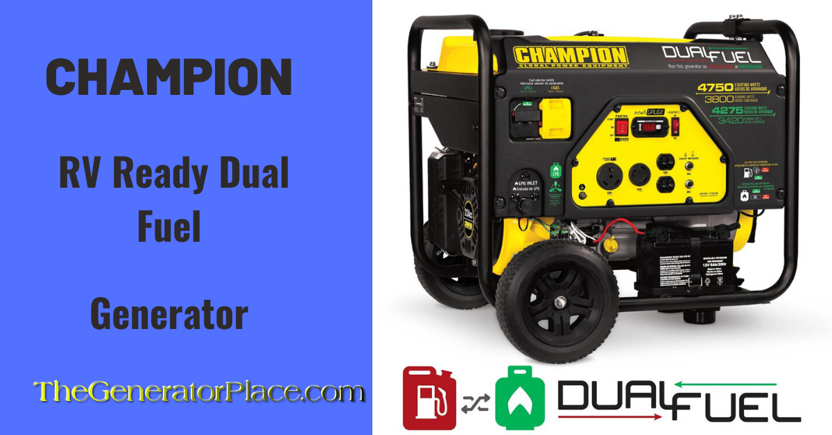 Champion 3800-Watt Dual Fuel RV Ready Portable Generator with Electric Start